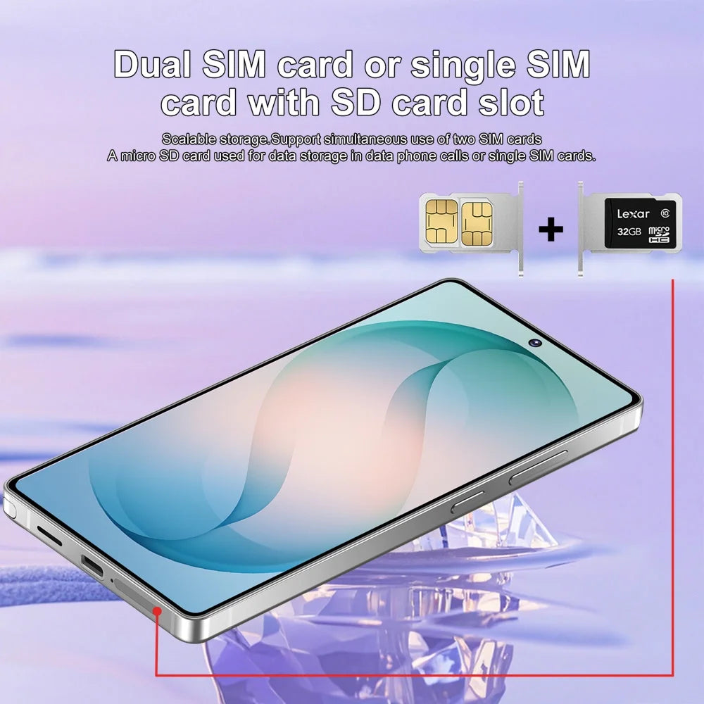 K-Touch Mobile Phones For S27 Ultra Smartphone 5G Dual Card Dual Standby Smartphone 7.3 Inch Android 15 Cell phone 16+48MP Camera 22GB+2TB 7800mAh Battery Factory Face Unlocked Cellphones