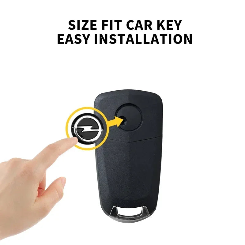 New metal 14mm Opel Car Remote Key Fob Emblem Badge Radio button Sticker Replacement for Astra Mokka Insignia Zafira Corsa Tigra