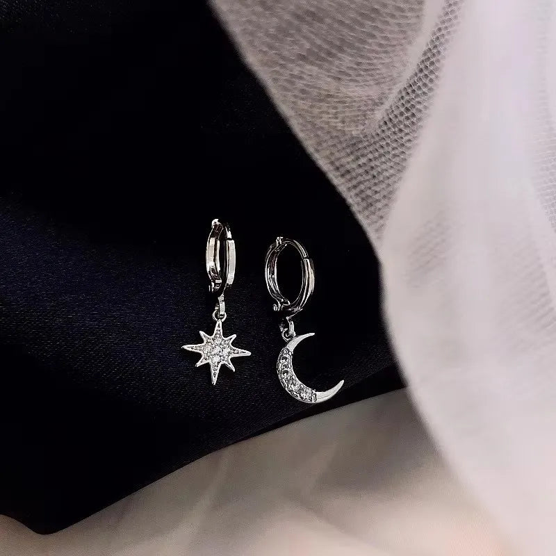 925 Sterling Silver Star Earring for Women Girl Personal Originality Trend Hip Hop Neutral Jewelry Gift Dropshipping