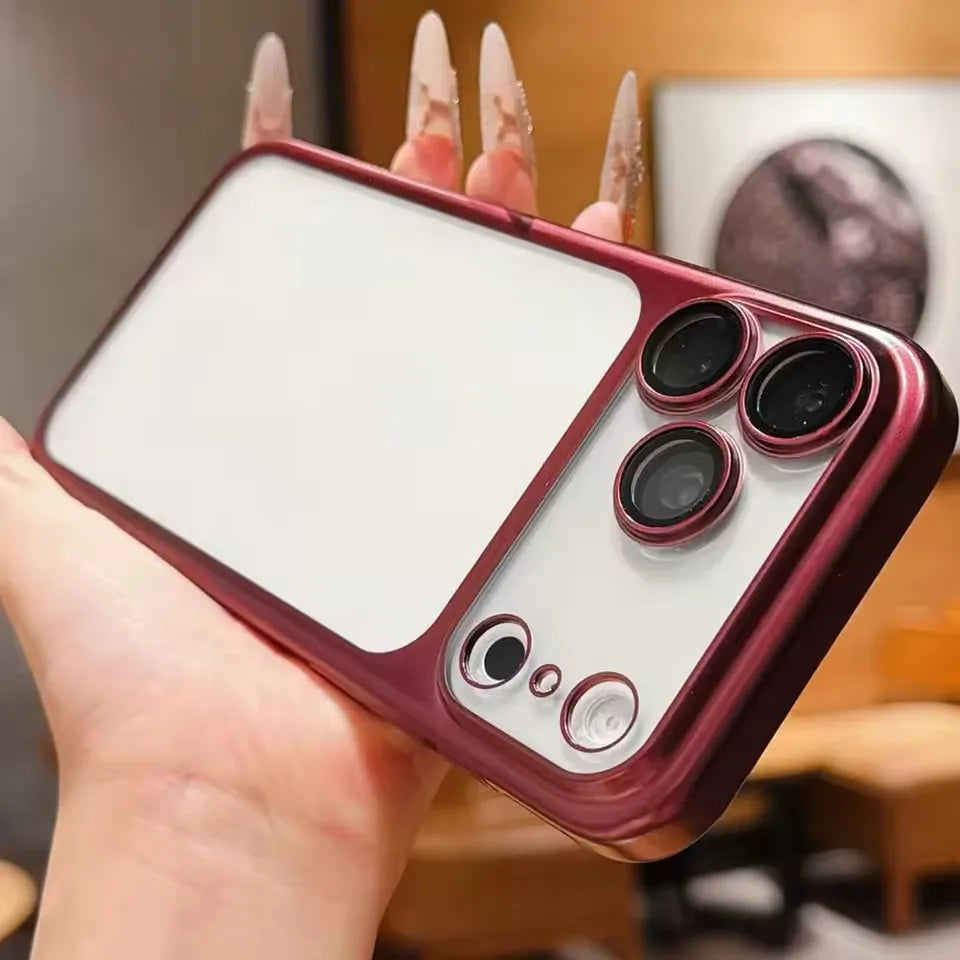Luxury Plating Nano Matte Translucent Case For iPhone 18 17 16 Plus 15 14 13 Pro Max Air Lens Protection Matte BackPlate Cover