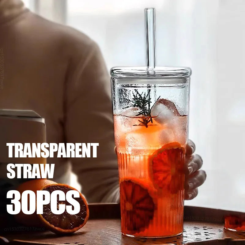 30cm Replacement Long Transparent Straw Compatible with Stanley 40/30 oz Cup Tumbler,for Stanley Clear Straws With Brush ﻿