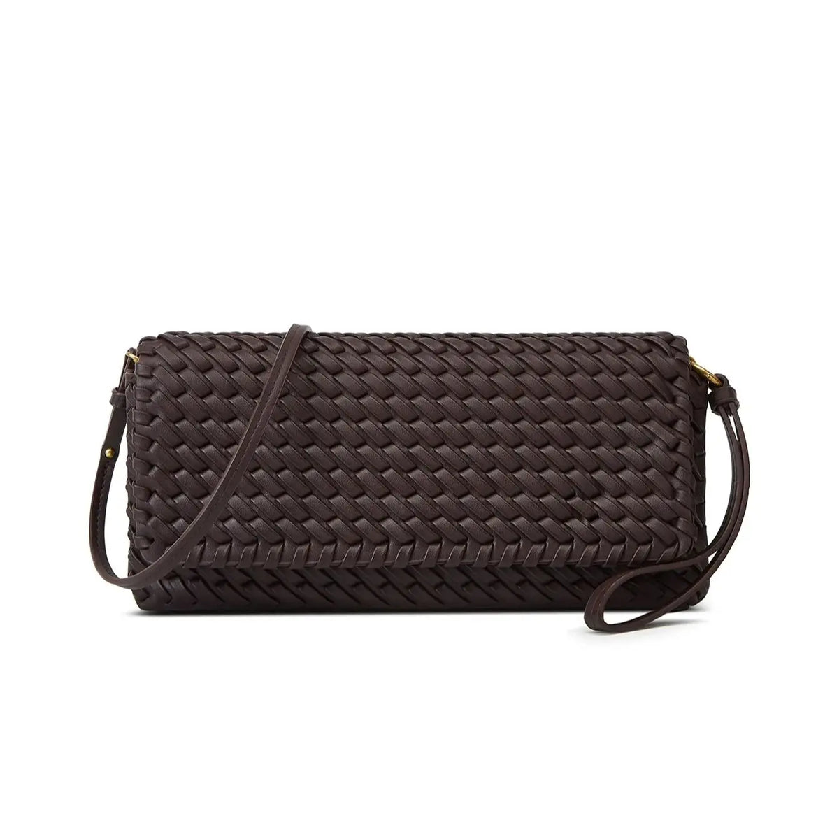 Luxury Designer Pu Leather Wowen Clutch Bag for Women Vintage Flap Shoulder Crossbody Bags Trend Underarm Bag Lady Handbags 2025