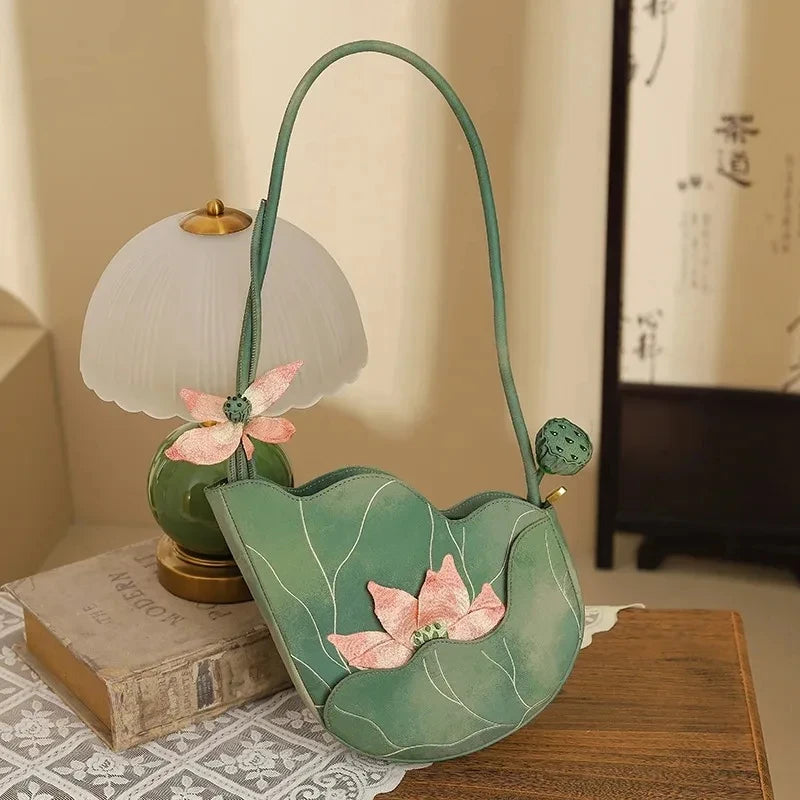 Chinese Style Shoulder Bag Women Exquisite Floral Embroidery Original Designer Handbag 2025 New In Elegant Fashion Female Bags