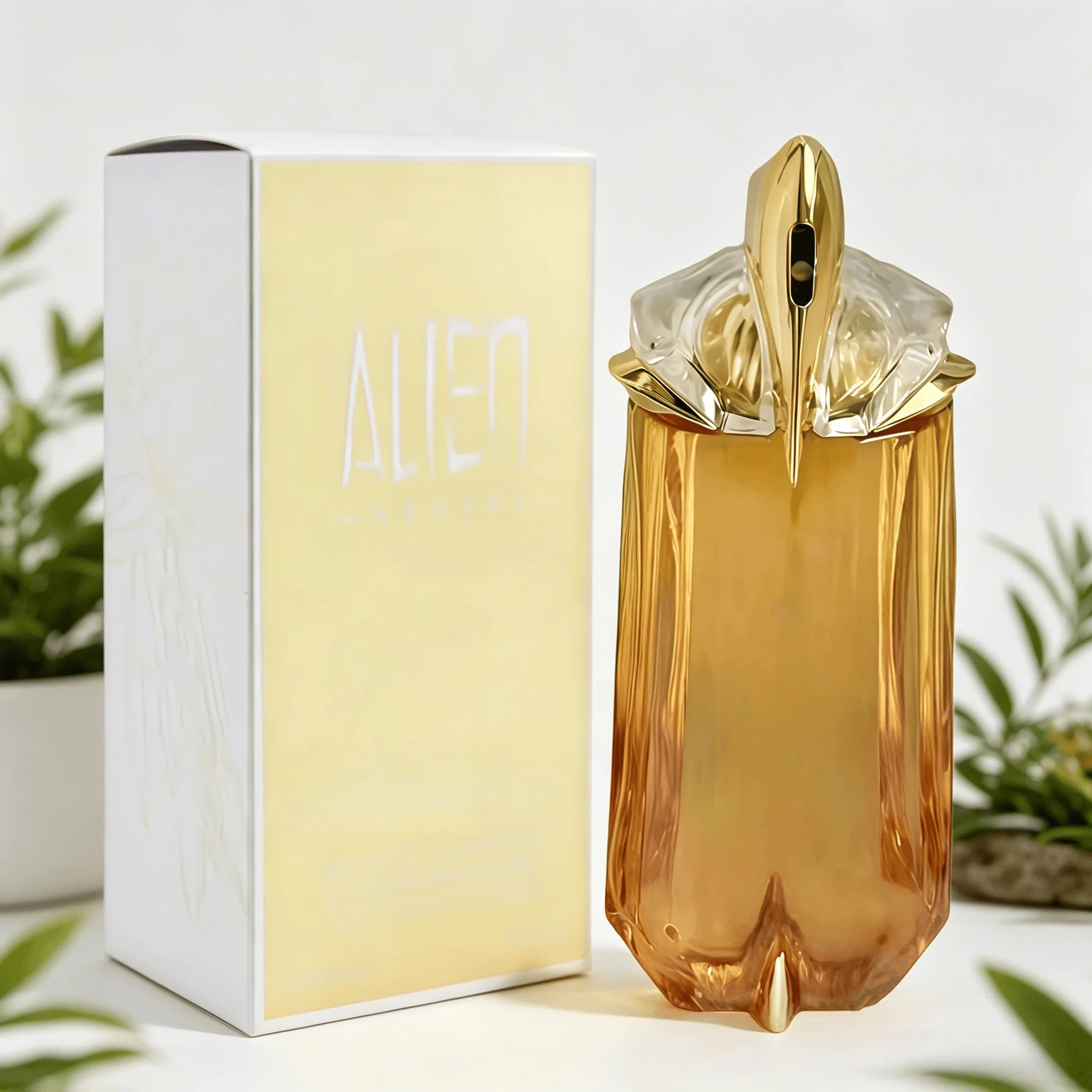 Mugler Alien Goddess EDP 90ML Perfume For Women Rich Warm Vanilla Coconut Milky Floral Amber Aroma Long Lasting Unique Gradient Gold Faceted Crystal Bottle Complete Gift Box Dating Anniversary Present
