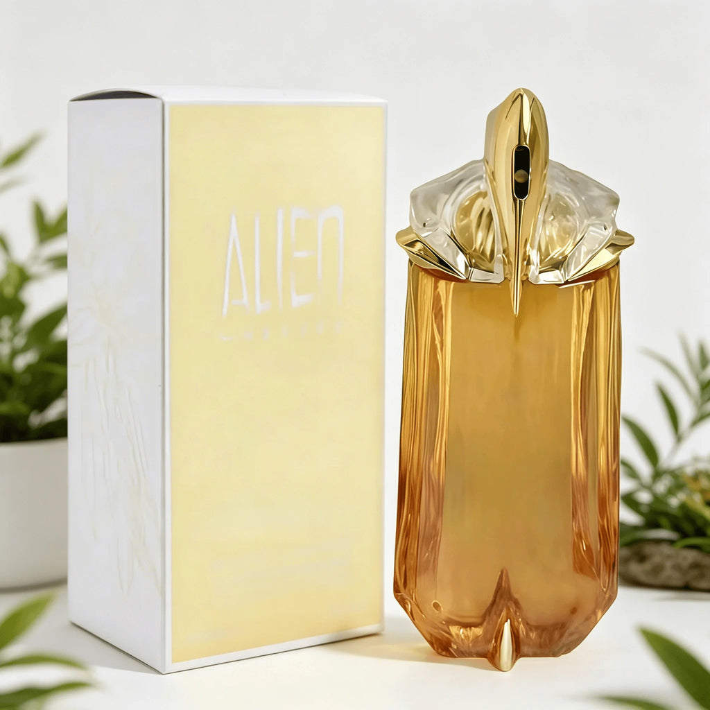 Mugler Alien Refillable Talisman Eau De Parfum 90ML With Original Gift Box Long Lasting Mysterious Jasmine Woody Amber Fragrance Women Perfume Faceted Purple Crystal Gold Cap Bottle Elegant Mystic Scent Night Party Holiday Gi
