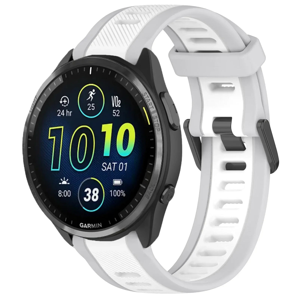 18mm 22mm 20mm Official Silicone Strap for Garmin Forerunner 970 570 55 965 265 165 Venu 3 2 Vivoactive 6 5 Band Bracelet Correa