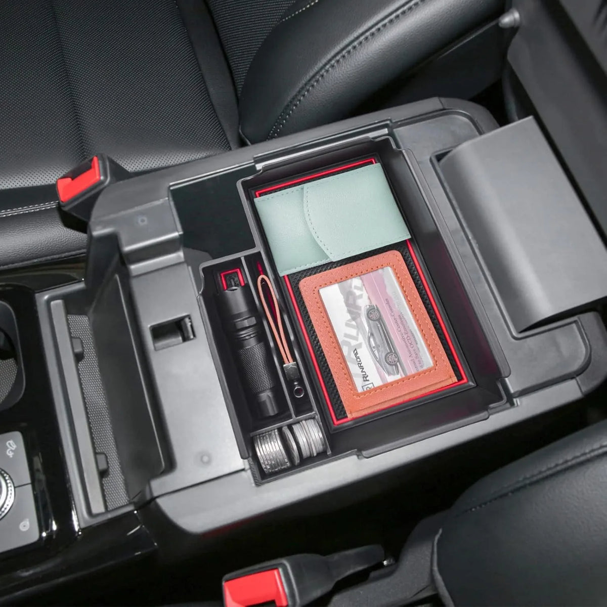 NOEEI Popular for 2020-2026 Ford Explorer Accessories Car Center Armrest Storage Box Organizer