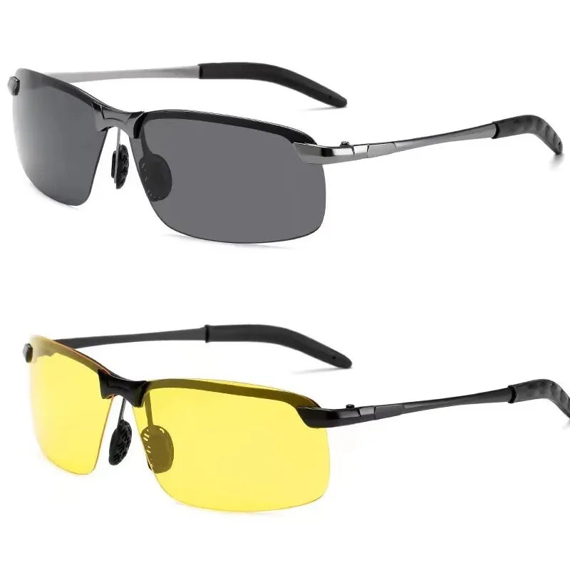 1/2pcs Photochromic Polarized Sunglasses Intelligent Color Changing Sun Glasses Driving Fishing Cycling Day Night Vision Goggles