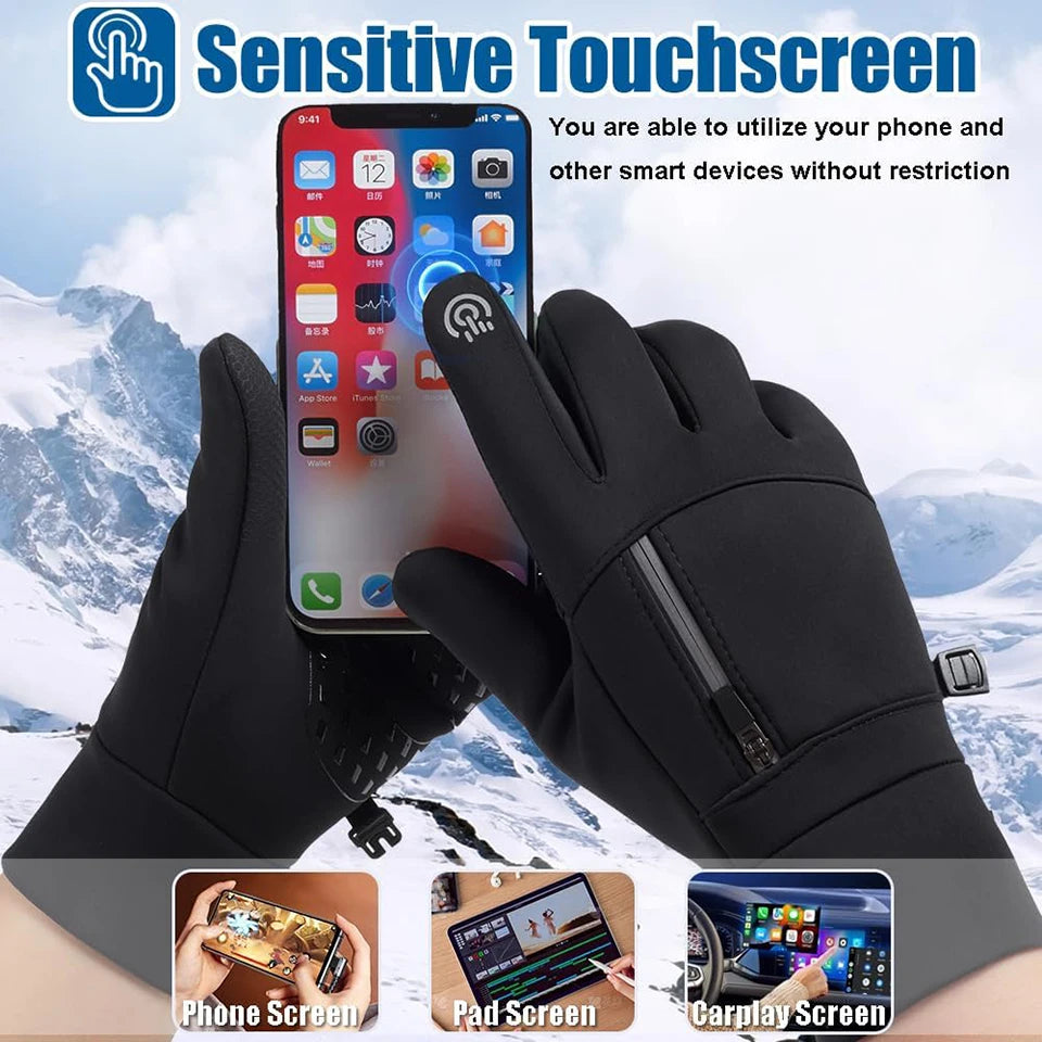 GTUBIKE New Winter Warm Gloves Windproof Waterproof Touchscreen Gloves Outdoor Sports Running Cycling Fishing Skiing Glove