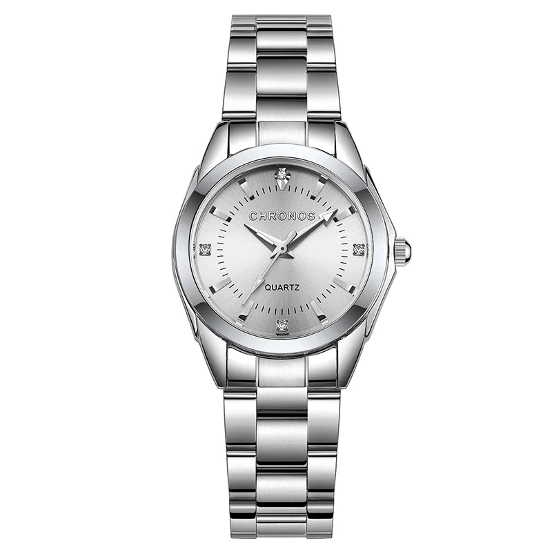 CHRONOS Elegant Women Watch Luxury Ladies Fashion Brand Wristwatch Quartz Movement Stainless Steel Gift for Female Girlfriend