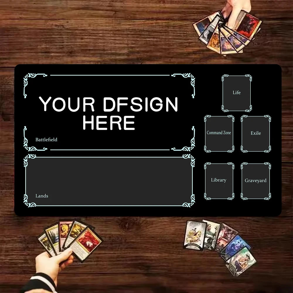 Custom TCG Playmat 24"X14" Personalized Play Mat Custom Board Game Mats With Zones Magic Tabletop Accessories Trading Card Games