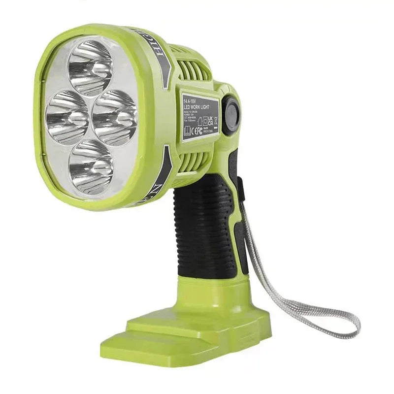 LED Working Lights For Ryobi 14.4V 18V Lithium Nickel One+ Battery P108 P104 Alarm Flashlight Electric Torch Spotlight Car Lamp