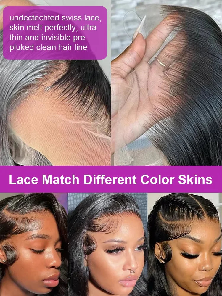 Brazilian Raw 250% Density 30 32 inch 13x6 HD Lace Front Human Hair Wigs Straight 13x4 Frontal Wigs Women Glueless Closure Wig