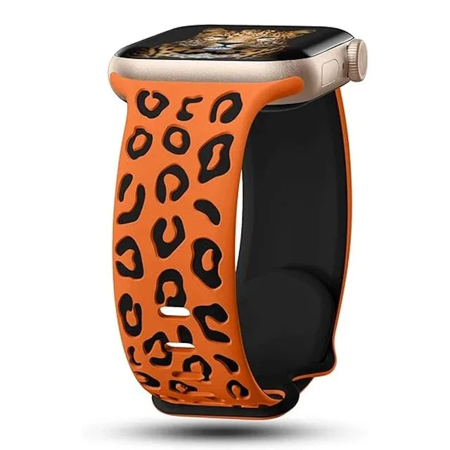 For Apple Watch Bands 40mm 44mm 42mm 45mm 41mm 49mm 46mm Engraved Silicone Bracelets Correa Series 8 9 SE ultra 2 3 10 11 Strap