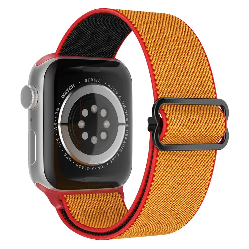 Scrunchie Strap for Apple watch Ultra 49mm band 45mm 44/46mm 41mm Adjustable Nylon Loop bracelet iWatch serie se 6 7 8 9 10 11