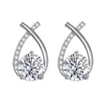 SKEDS Fashion Cross Stud Earrings For Women Korean Style Elegant Crystal Jewelry Ear Rings Fishtail Lady Earrings Gift