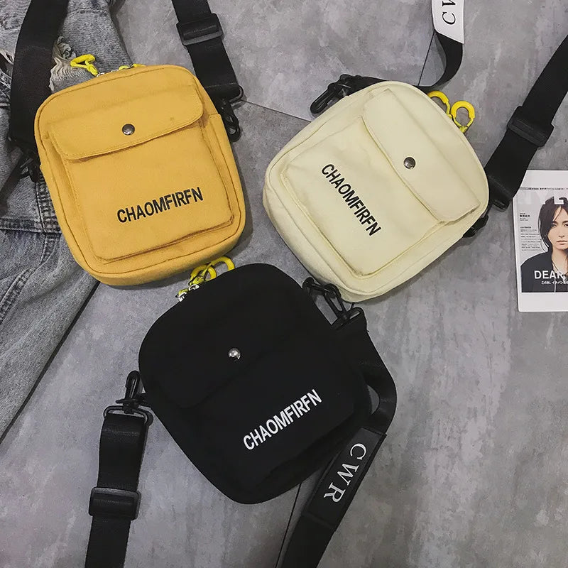 Women Shoulder Bag Fashion Pure Color Casual Tote Outdoor Bag Canvas Handbag Zipper Messenger Messenger Bags Sac Main Femme
