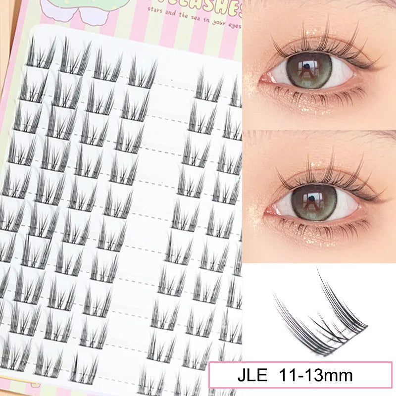 Sunflower Lashes Brown Manga False Eyelashes Natural Soft  Large Capacity Anime Eyelashes Douyin Wanghong Makeup Anime Eyelashes