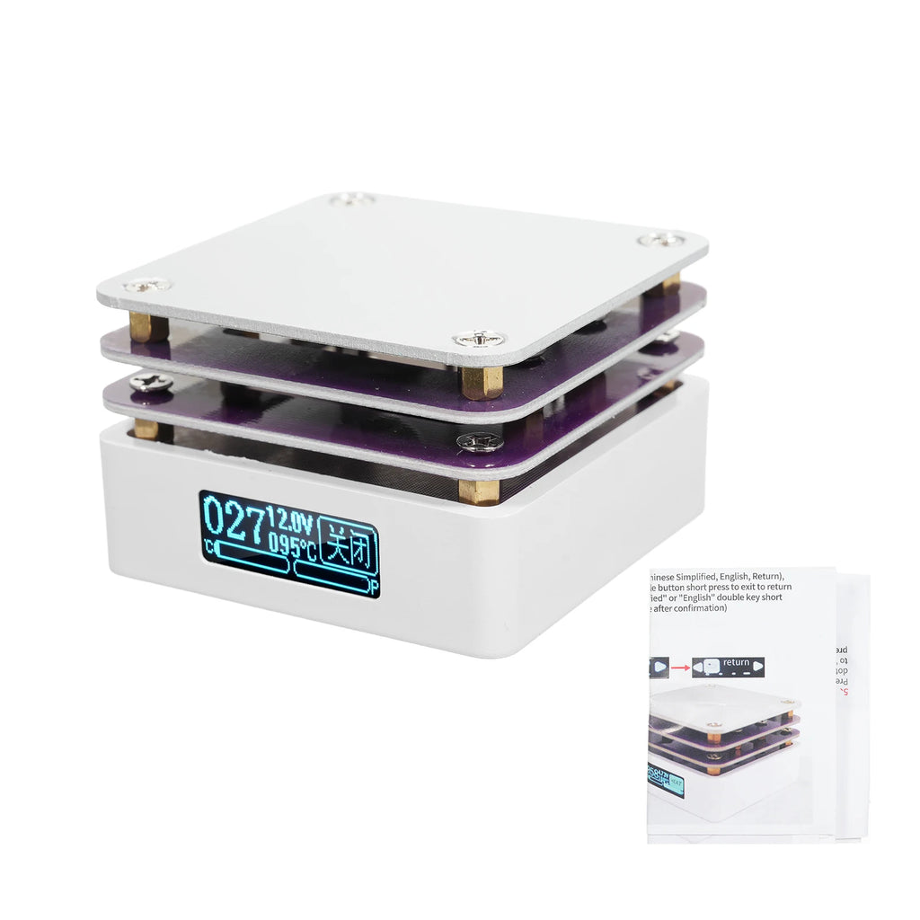 G3061 PD65W Mini Hot Plate Digital Soldering Preheating Rework Station PCB SMD Board Soldering Plate Heating Table Repair Tools