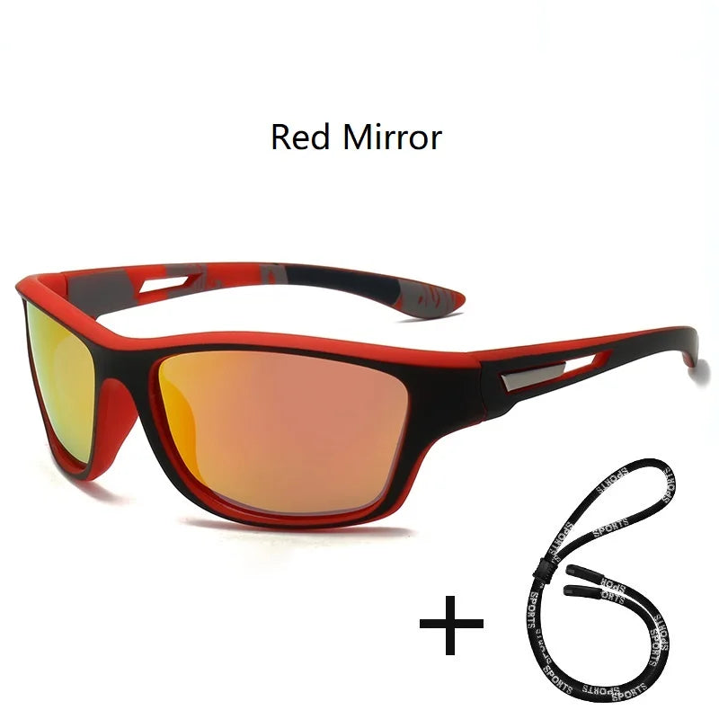 Fashion Sports Sunglasses With Chain Men Women Brand Designer Retro Sun Glasses Cycling Climbing Fishing Eyewear