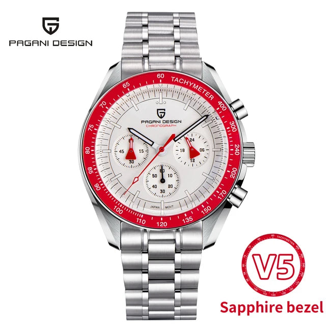 PAGANI DESIGN Moon Mens Watches 2025 Top Brand Luxury Quartz Watch For Men Chronograph Luminous Sapphire Mirror Waterproof Clock