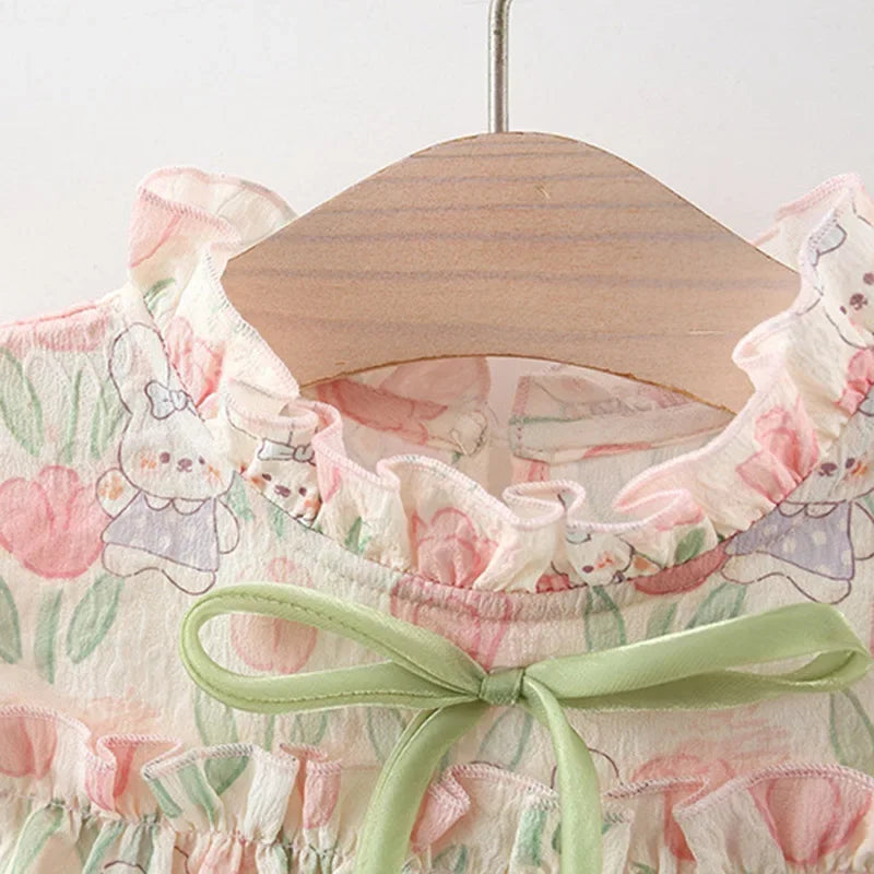 Summer New Cute Rabbit Baby Girl Dress Sweet Tulip Children'S Clothing (9 Months -4 Years Old)