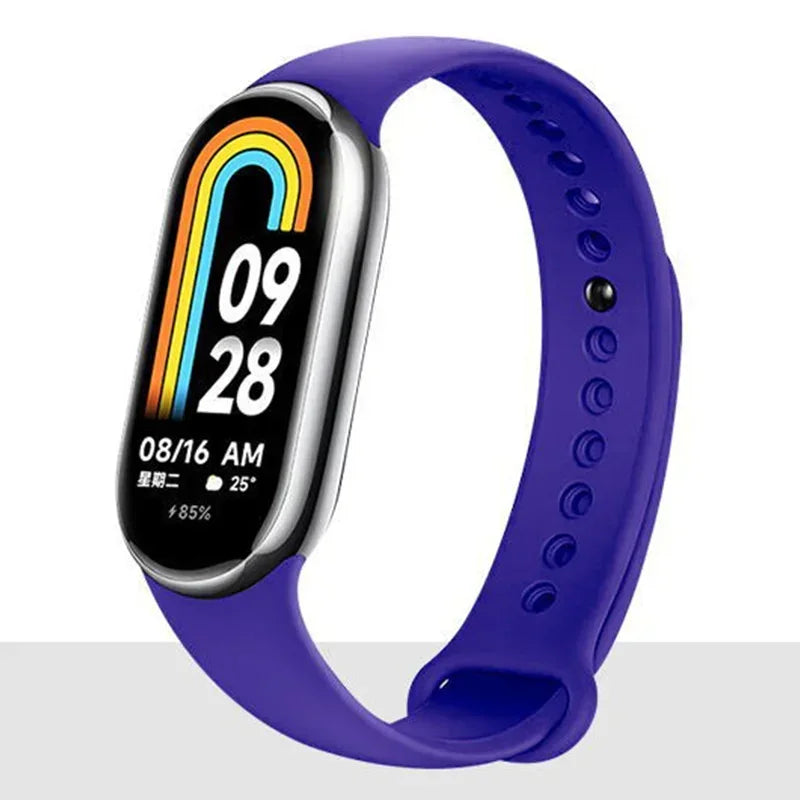 Silicone Strap For Xiaomi Mi band 8-8 NFC Sport Belt Replacement miband8 Bracelet waterproof smart band 8 watchband Accessories