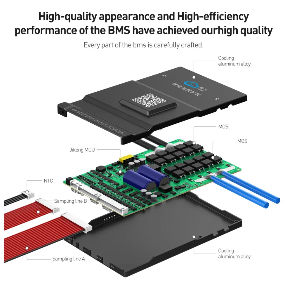 JIKONG Jk Bms BD6A24S12P Active Balance Bms 8S 10S 12S 16S 17S 20S 24S Smart Bms 60A 100A 150A 200A Lifepo4 Li-Ion Lto Battery