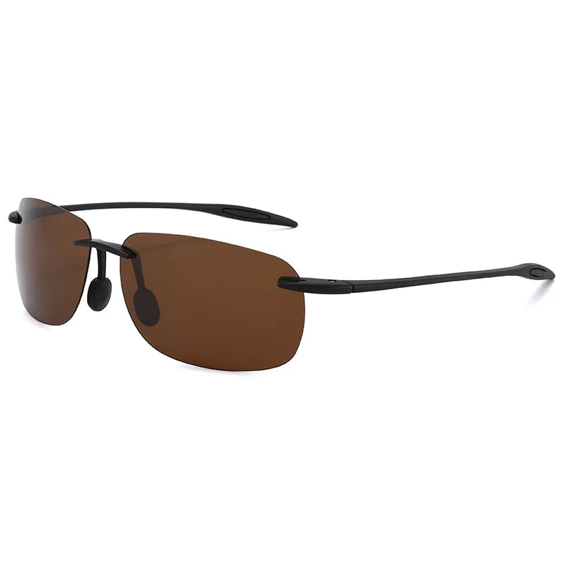 Ultralight TR90 Sunglasses Men Women Frameless Driver Driving Sun Glasses Fashion Outdoor Fishing Hiking Running Sports Shades