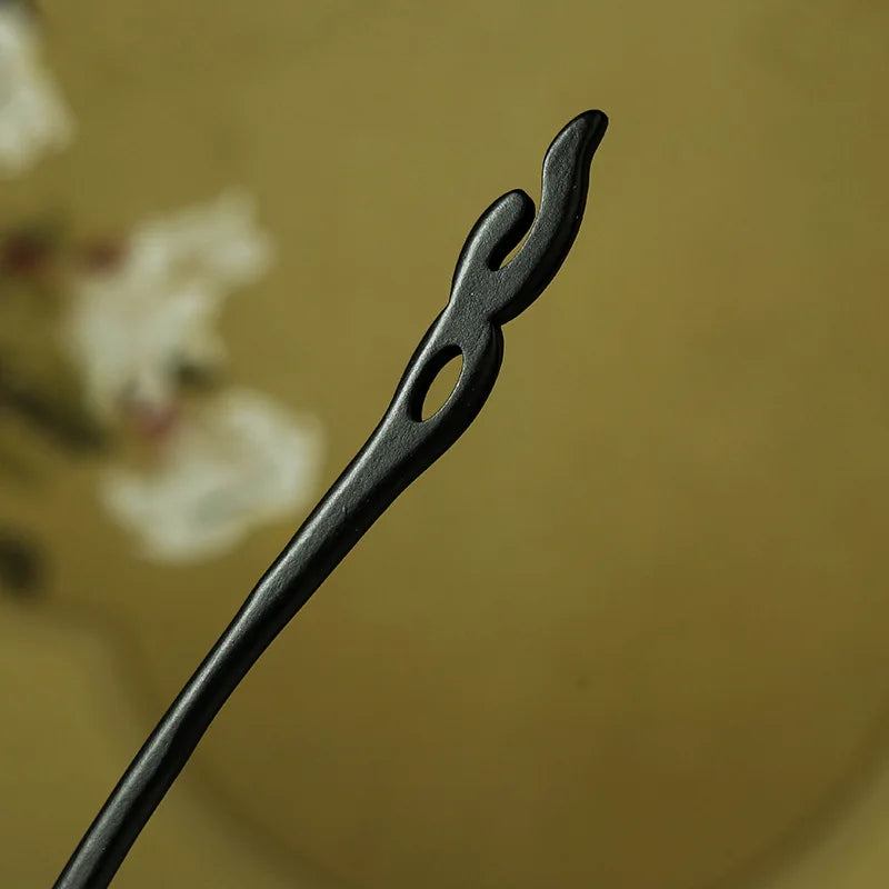 Antique Style Imitation Ebony Hairpin Plain Hairpin Simple Style Retro Hanfu Qipao Accessories for Women