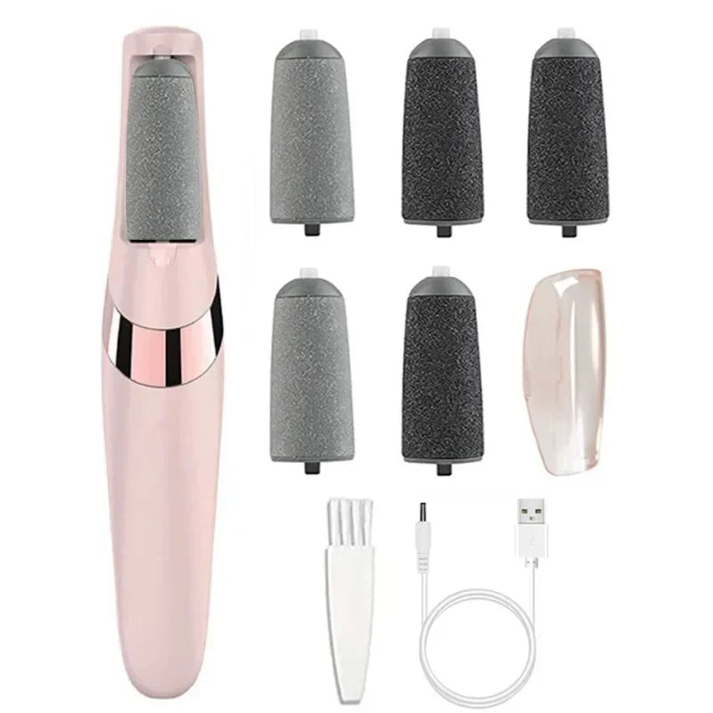 Electric Heel Callus Remover Rechargeable – Wireless Foot Scrubber for Dry Skin Removal, for Men & Women Use