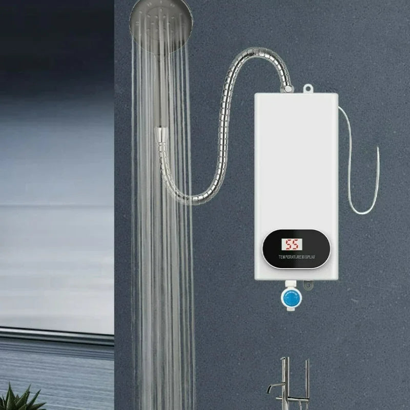 Tankless Water Heater Faucet Shower Instant Electric Tap Heating Hot Water for Kitchen and Bathroom