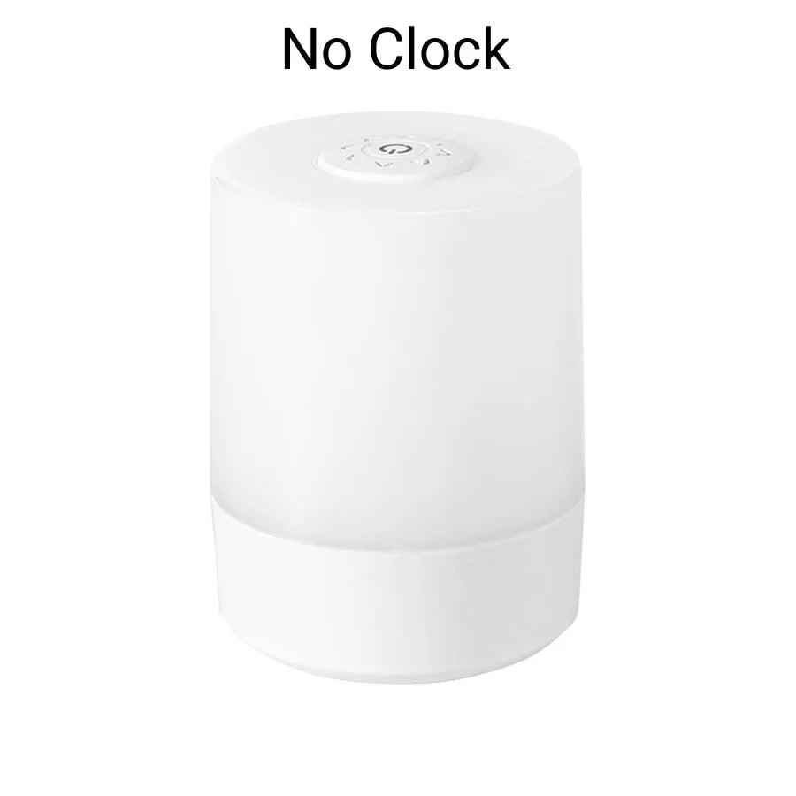 Touch Dimmable LED Night Lamp with Remote Clock Time Display or Not Eye Protection Reading Lamp Bedside Night Light Rechargeable