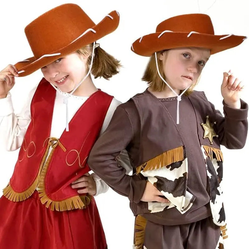 Cowboy Western Hats and Bandanas for Kids Costume Hat Accessories for Toddler Child Theme Birthday Party Halloween Costume Dress