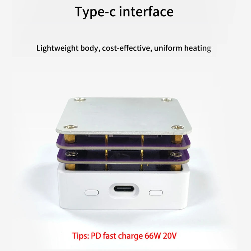 G3061 PD65W Mini Hot Plate Digital Soldering Preheating Rework Station PCB SMD Board Soldering Plate Heating Table Repair Tools