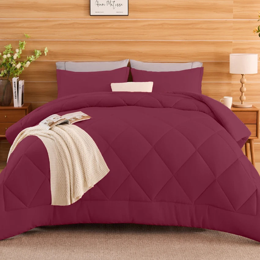 King Size Cooling Comforter Set - 2/3 Piece All-Season Bedding Set, Soft Breathable Lightweight Bedding with 1 Comforter and 1 or 2 Matching Pillow Shams, Easy Care, Ideal Holiday Gift