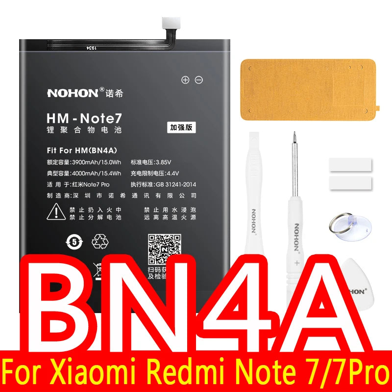 NOHON Battery For Xiaomi Redmi Note 10 Pro 9 9S 8 7 Mi 9 SE 8 Lite 9T Mix 4 Bateria BN57 BN53 BM4Y BM4J BM3L BM4E BM4F BN4A BN55