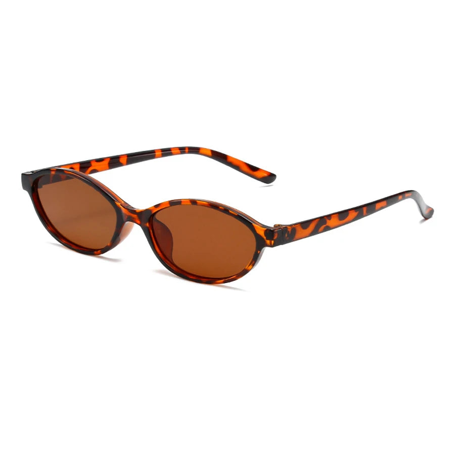 Retro Oval Frame Sunglasses Fashion Personalized Trendy Small Frame Sunglasses Punk Cat Eyes Sunshade Sun Protection Glasses