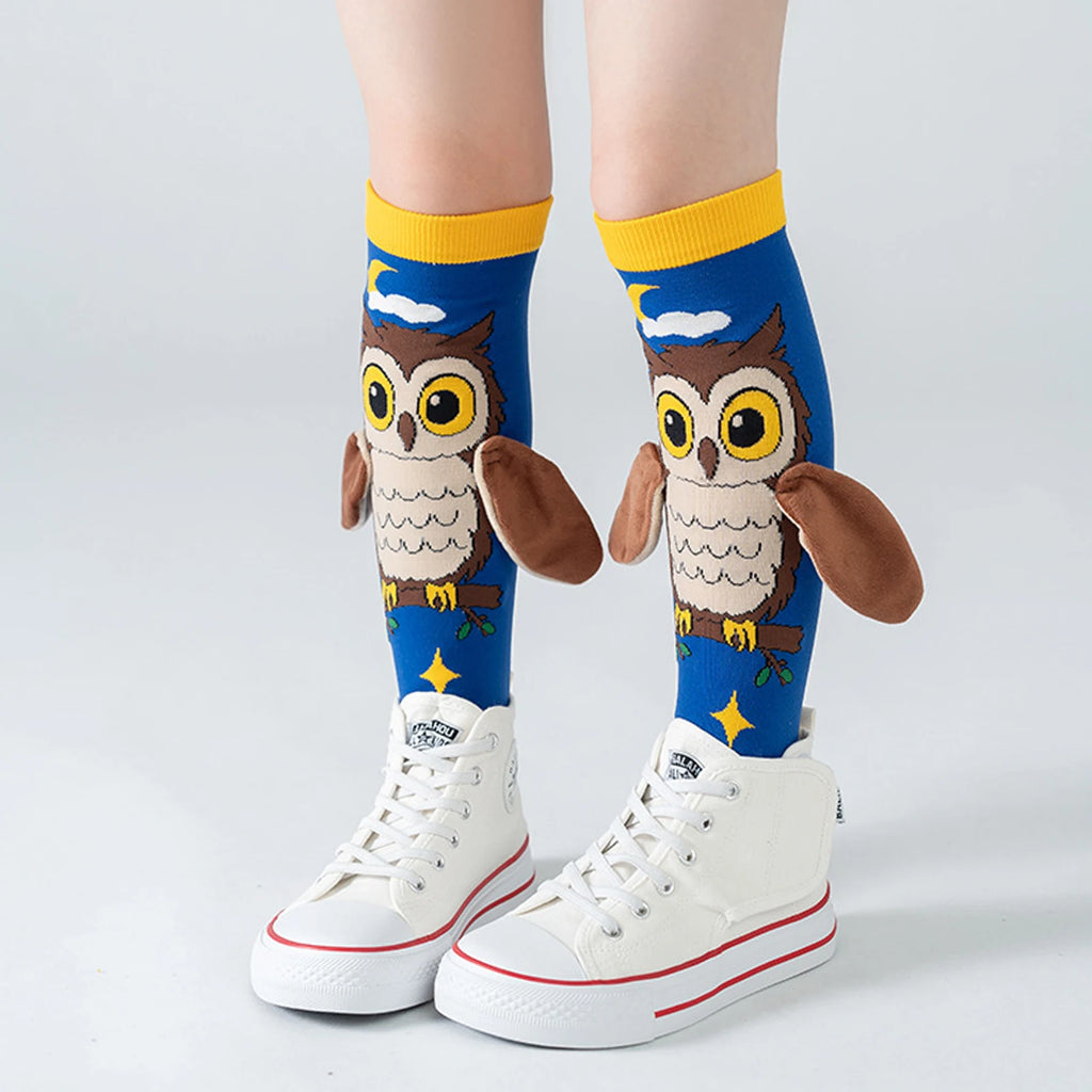 Cartoon Dog Rabbit Girls Boys Stockings Funny Penguin 3D Kids Socks Party Festival Children Long Socks Knee-high Socks