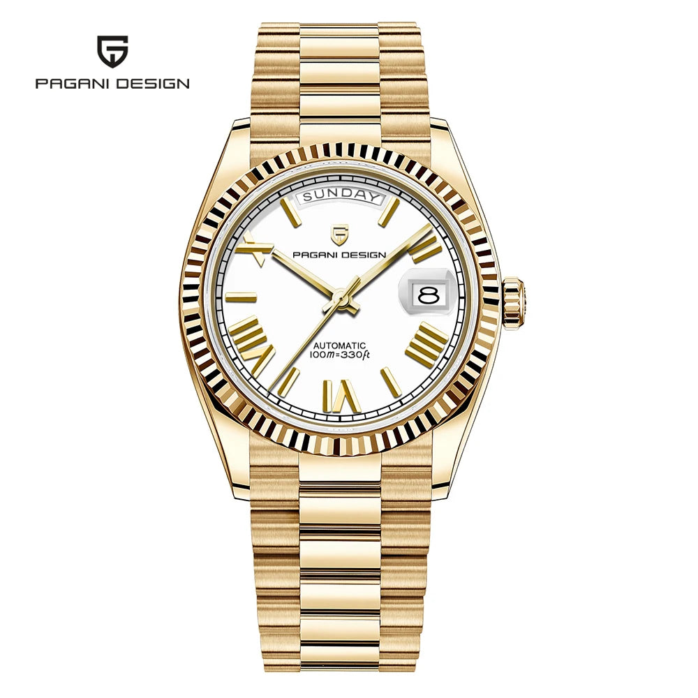2026 New PAGANI DESIGN DD36 Rose Gold Men's Watches Luxury Mechanical Automatic Watch For Men Date Waterproof AR Sapphire Clock