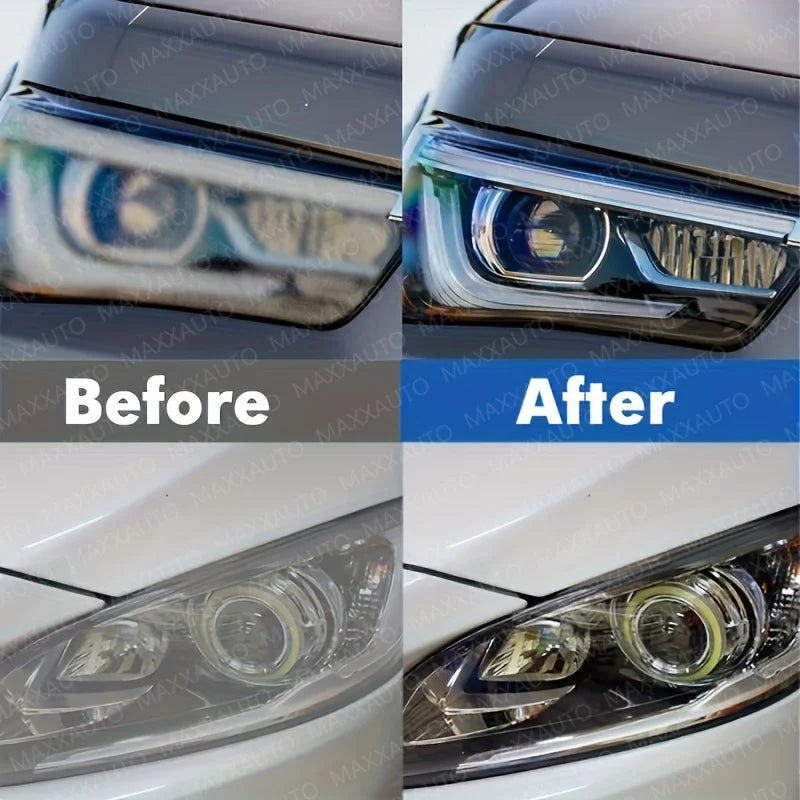 Car Headlight Restoration Polishing Kit - Headlamp Scratch Remover Repair Cleaning Paste Remove Oxidation Headlight Polish Spray