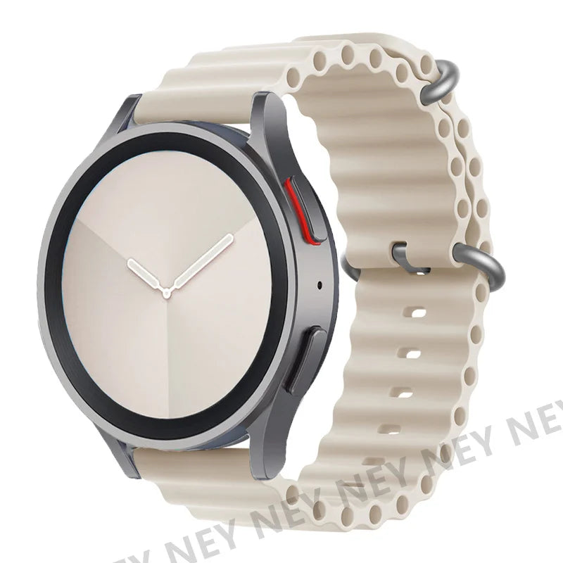 Ocean watch band For Samsung Galaxy Watch7 6 4-classic/5-Pro/active 2/Gear Silicone 22mm 20mm Bracelet Huawei GT 2 3 pro strap