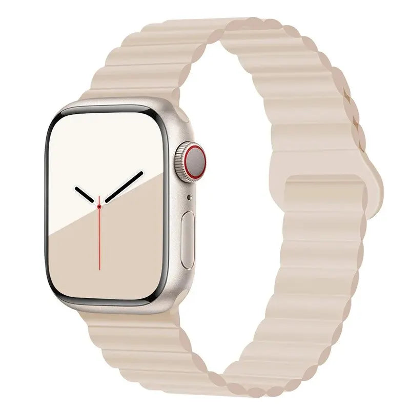 Silicone Strap for Apple Watch Band Ultra 49mm 40 44mm 41 45mm 42 46mm Magnetic Sport Watchband IWatch Serise 10 9 8 7 6 5 4 SE