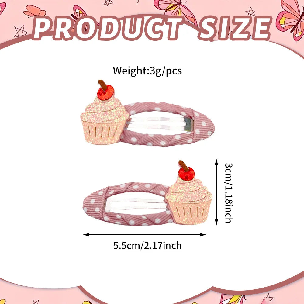 Cartoon Animal Fruit BB Hair Clips for Girls Cute Sequin Droplet Design Snap Barrettes Toddler Daily Headwear Accessory