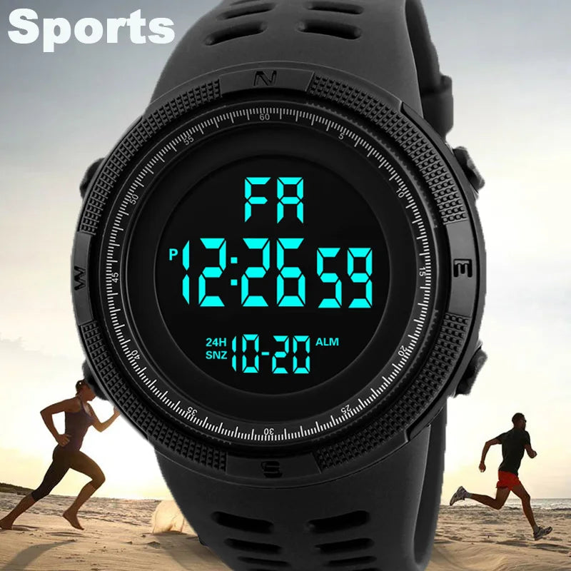 Digital Men Watch Military Sports Wristwatch Multifunction Waterproof Sport Watches Kids Student Electronic Watch for Men Gifts