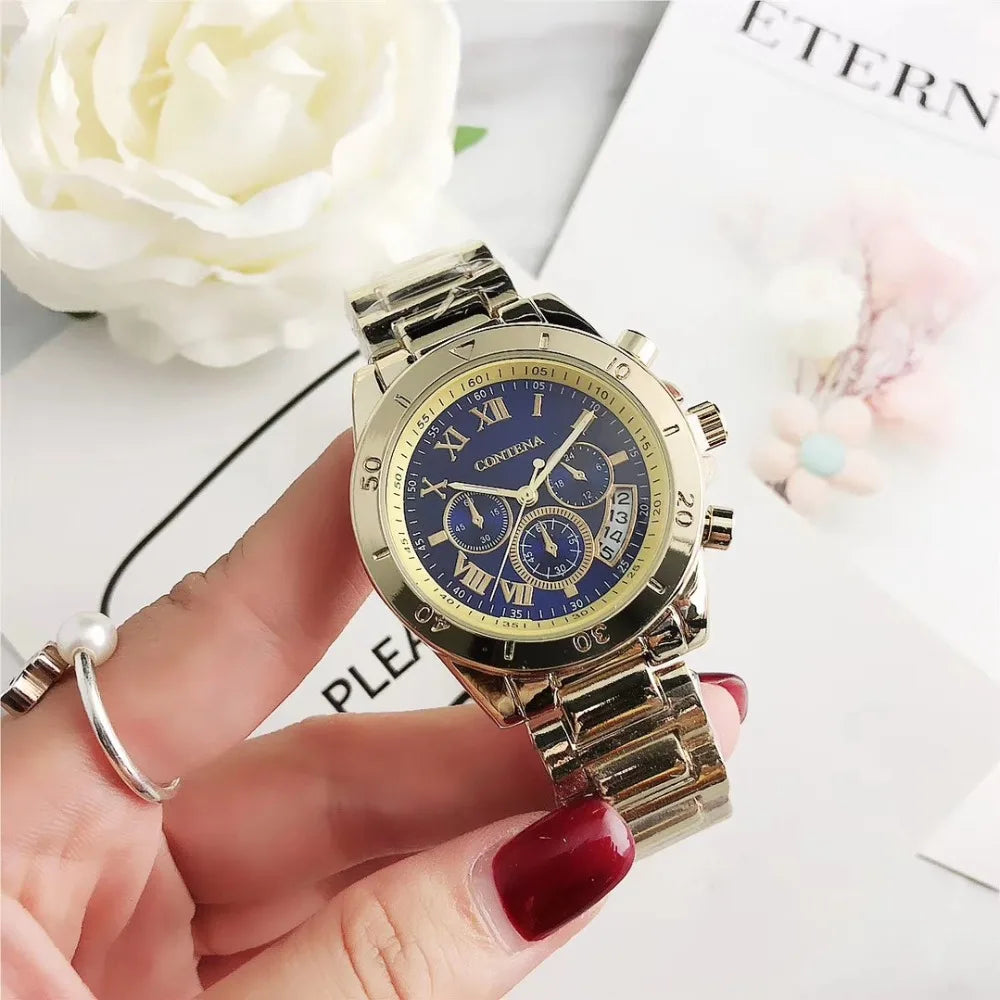 CONTENA Top Brand Luxury Watches for Women Fashion Creative Steel Bracelet Women's Watches Ladies Quartz Watch Reloj Mujer