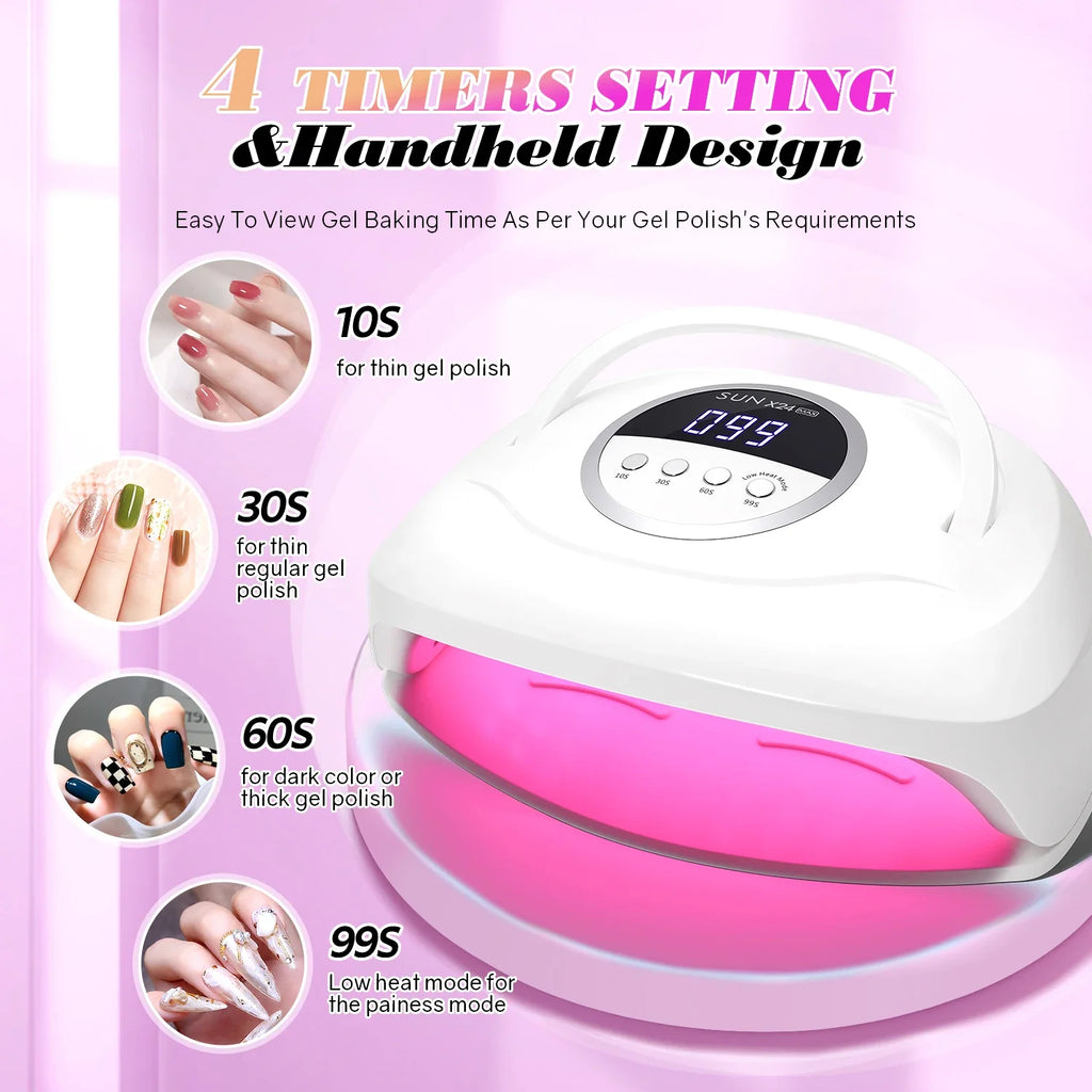 84 LEDS Nail Dryer LED Nail Lamp UV Lamp for Curing All Gel Nail Polish Motion Sensing Manicure Pedicure Salon Tool Big Space
