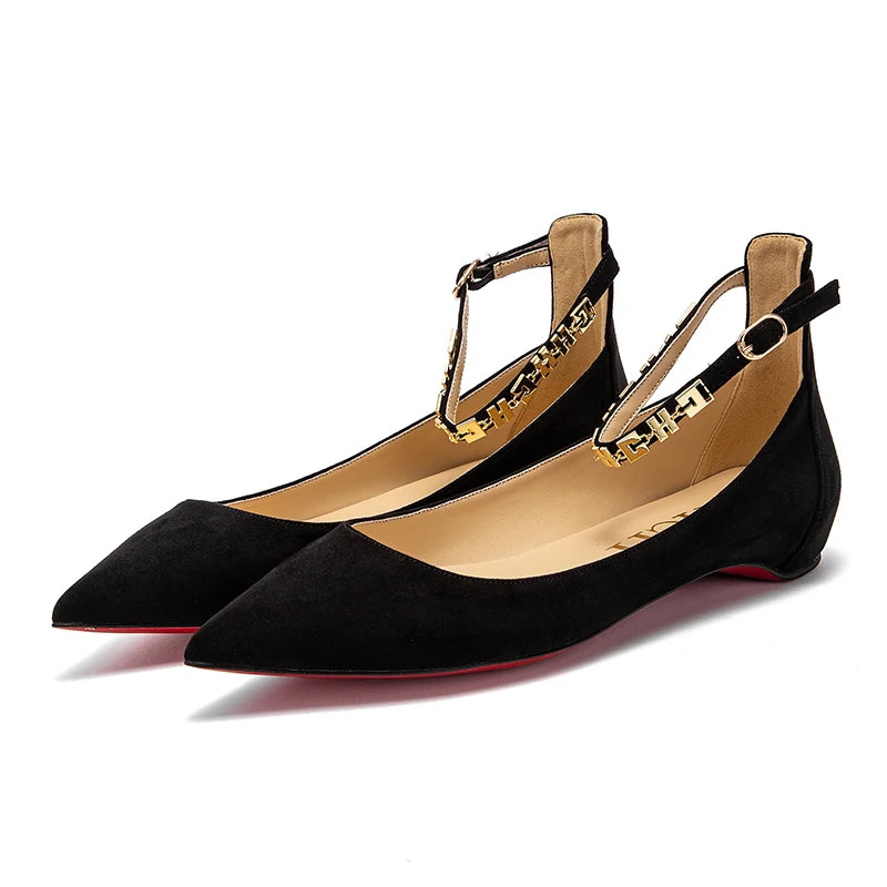 CHCH Women's Flat Shoes 2024 New Simple and Comfortable Pointed Business Women's Shoes
