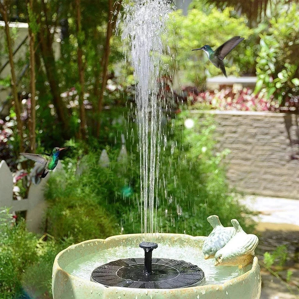 New Mini Solar Powered Water Fountain Outdoor Garden Pool Pond Bird Bath Waterfall Decoration Supplies