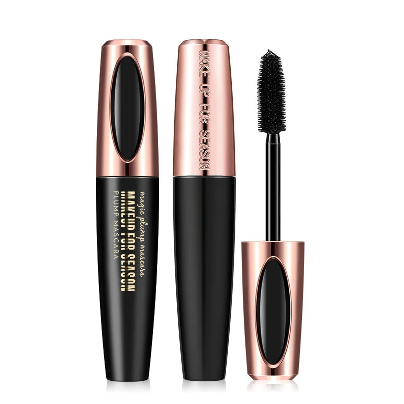 Waterproof 4D Mascara Thick Long Smudge-proof Plump Encrypted Long-lasting Curling Large Eye Makeup, Makeup Tools